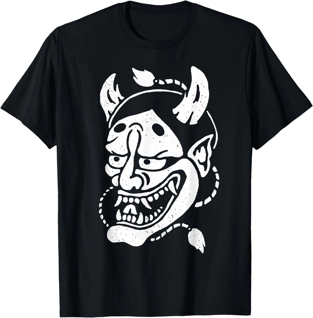 Urban Empyre Hannya Mask Oni Demon T-Shirt, Small, Black
