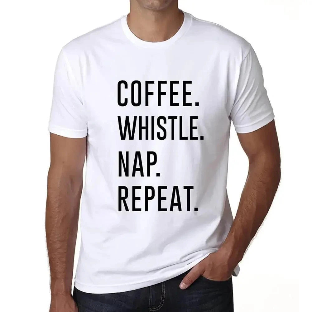 ULTRABASIC men's t-shirt coffee whistle nap rehearsal coffee whistle nap