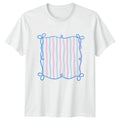 Summer Preppy Striped Frame T-Shirt Preppy Aesthetic Fashion Birthday Gift