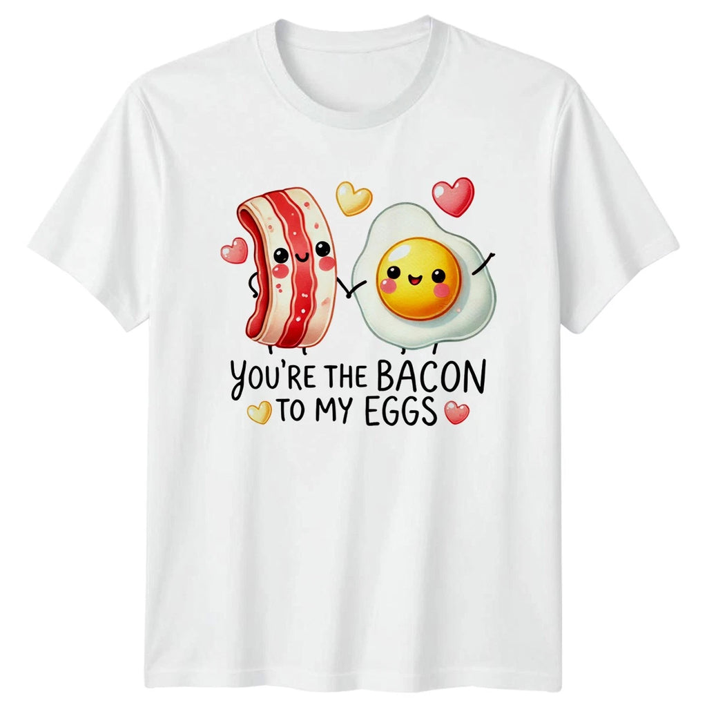 Bacon And Egg Breakfast Food Mens T-Shirt Womens Tee Graphic Unisex Top