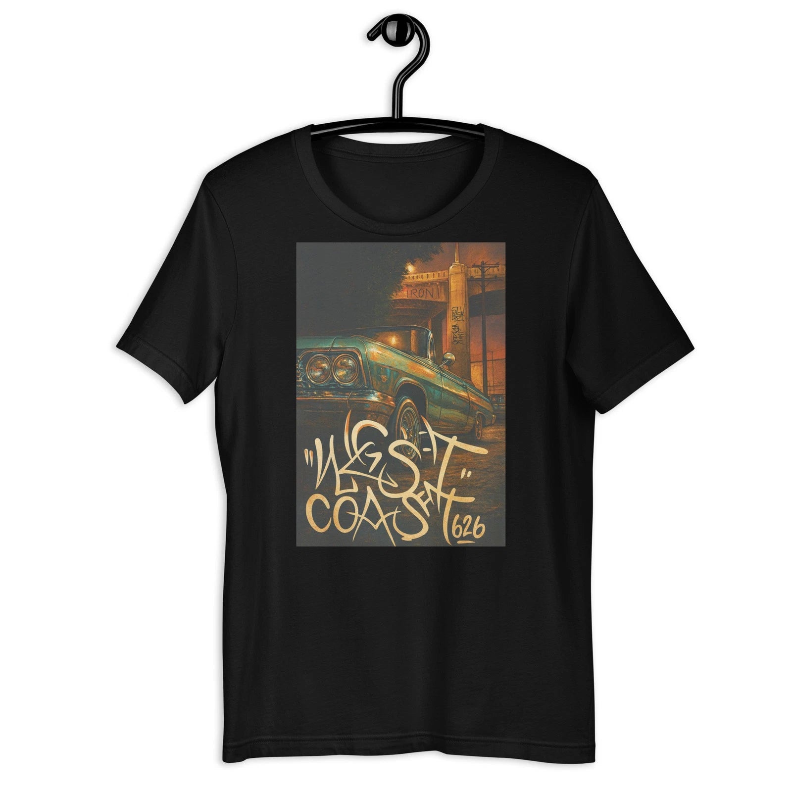 West Coast Lowrider Car Vintage Chicano Street Art Classic Ride Tee