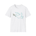 Calm Dove Unisex Softstyle T-Shirt, Peace Tee, Gift for nature lovers, Natural