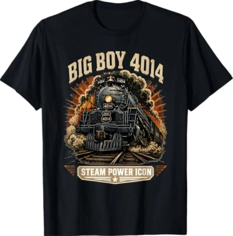 Big Boy 4014 Steam Engine Locomotive Train Vintage Railroad T-Shirt