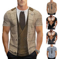 Funny Graphic Tee Fake Muscle T-Shirt Casual Wear Daily Use O-neck Design