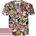 Anime Manga T-Shirt Cartoon Double-Sided Unisex Adult Size Large Medium Small