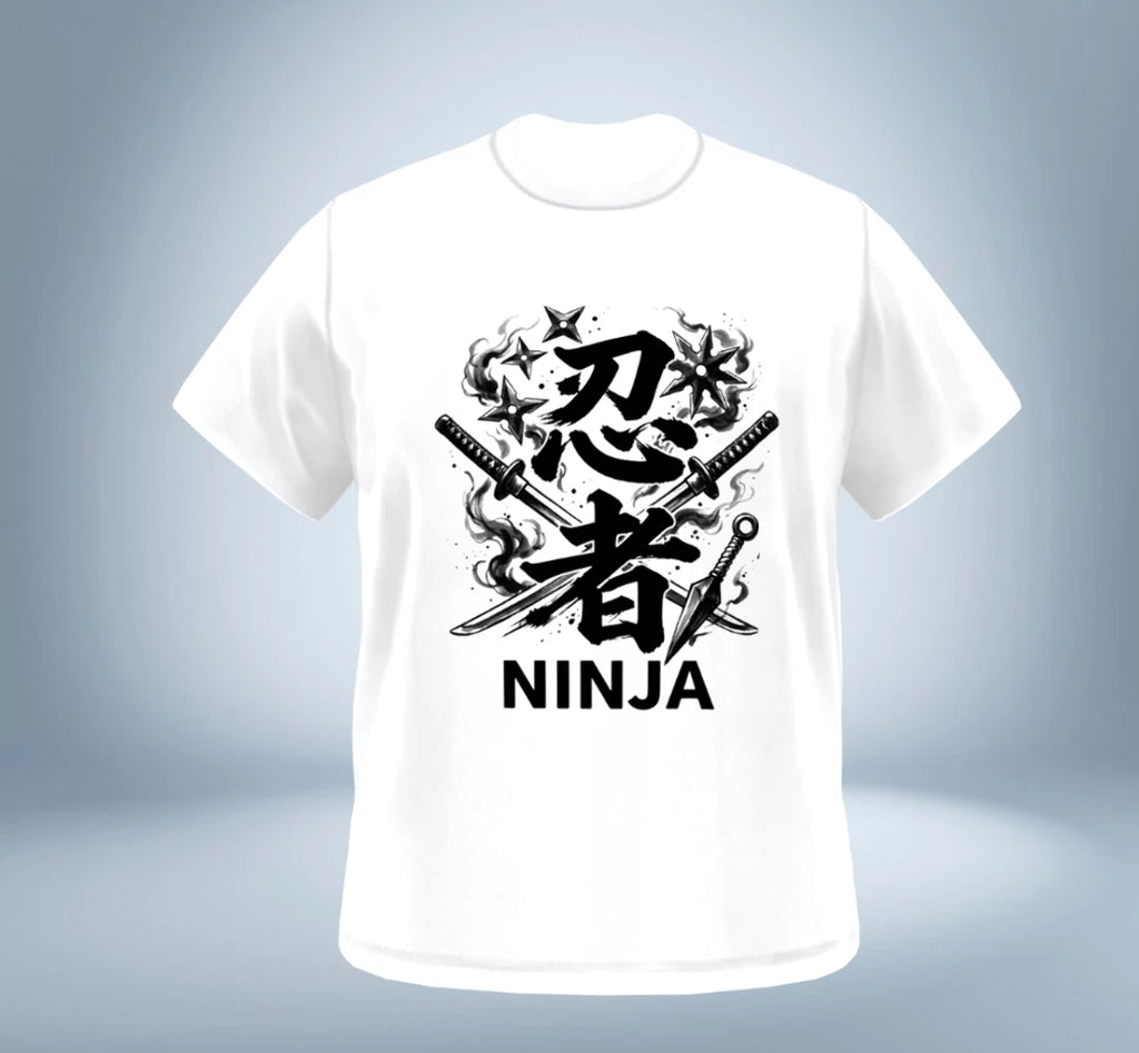 KANJI Collection – NINJA T-Shirt（White）Original Tokyo Treasures Japan