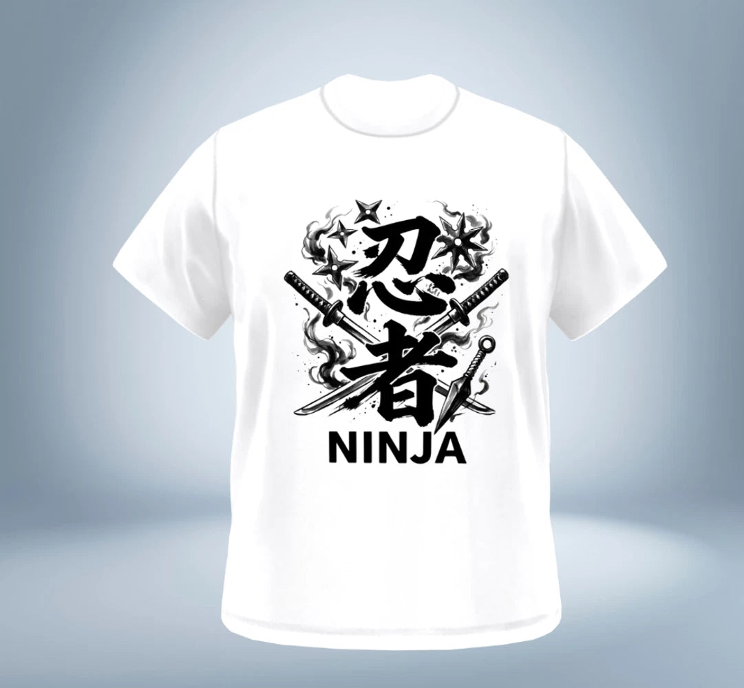KANJI Collection – NINJA T-Shirt（White）Original Tokyo Treasures Japan