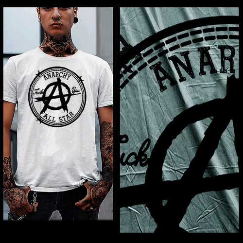 Anarchy T-Shirt British 80s Punk Culture F word you Riot acts size S-2XL tee