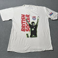 Vintage National Mills T Shirt Mens Large British Futbol England Soccer Sports