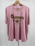 VINTAGE 80s Aladdin Hotel Las Vegas Casino Pink Boxy T-shirt   /  Extra Large