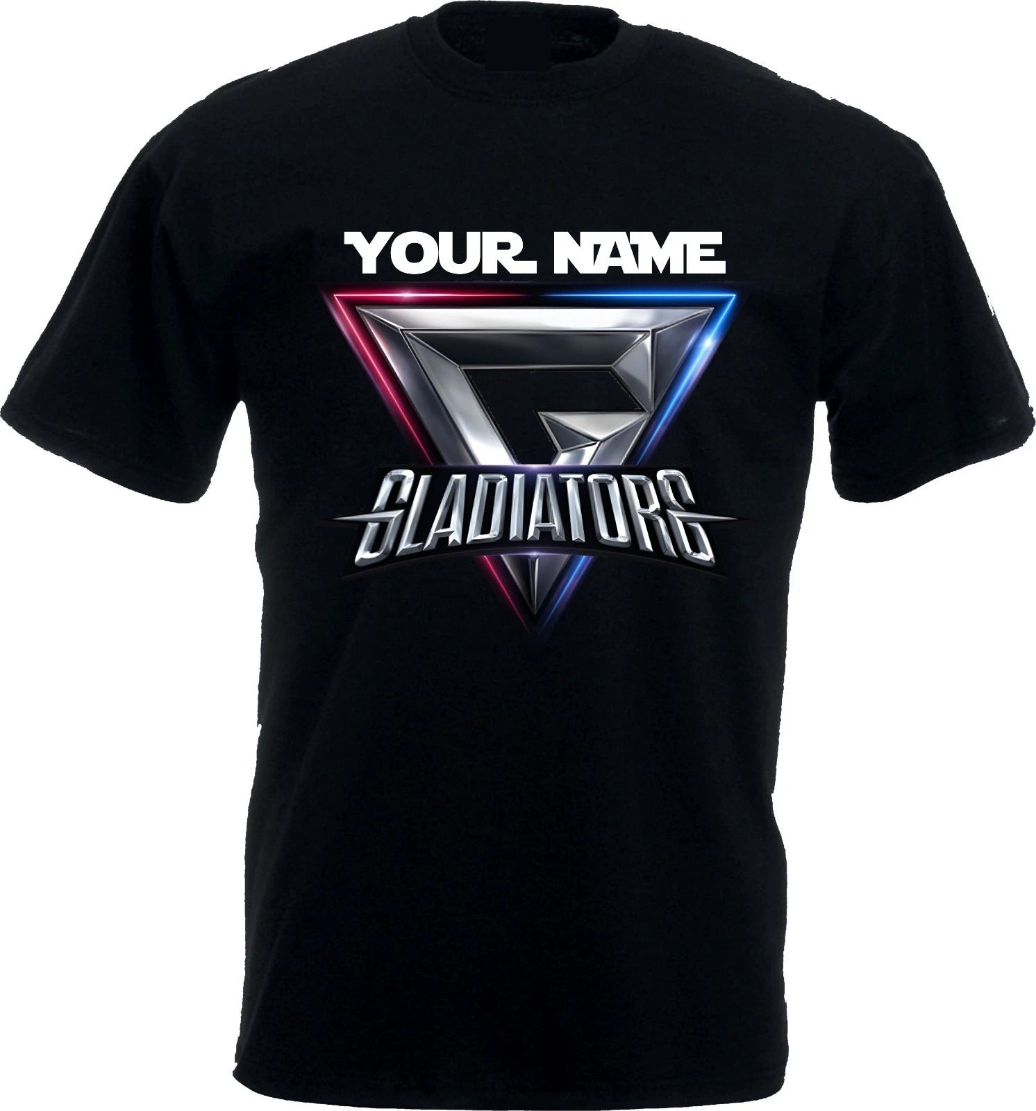 Personalized Gladiators T Shirt Custom Name Gaming Team Logo Unisex Tee Top