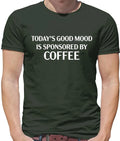 Today's Good Mood Sponsored By Coffee - Mens T-Shirt - Latte Flat White Funny