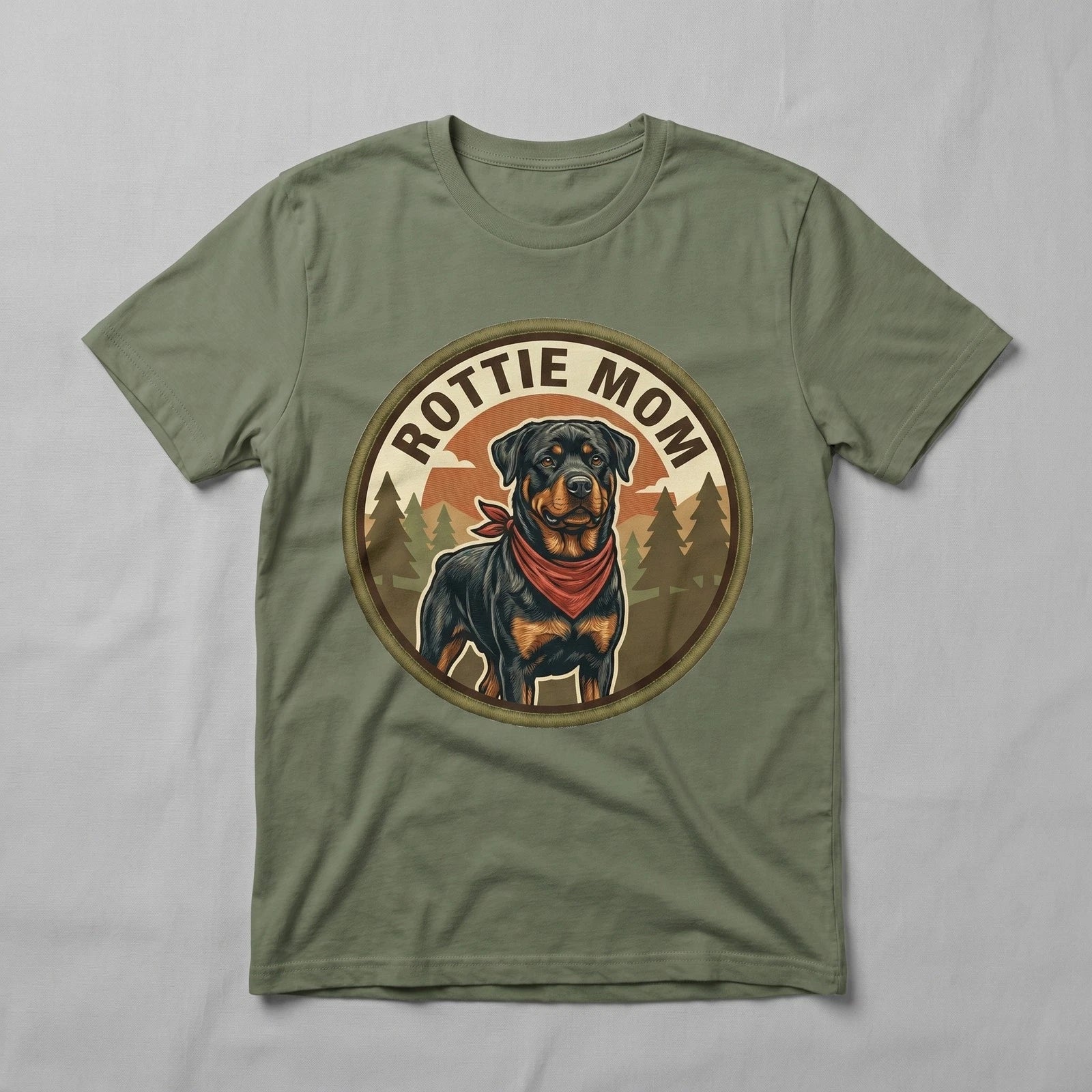 Rottweiler Mom T-Shirt Rottie Dog Gift Women Graphic Tee Mothers Day Cute