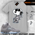 Shirt To Match AJ 5 Wolf Grey 2026 Sneaker Matching Sneakerhead Joe Cool T-Shirt