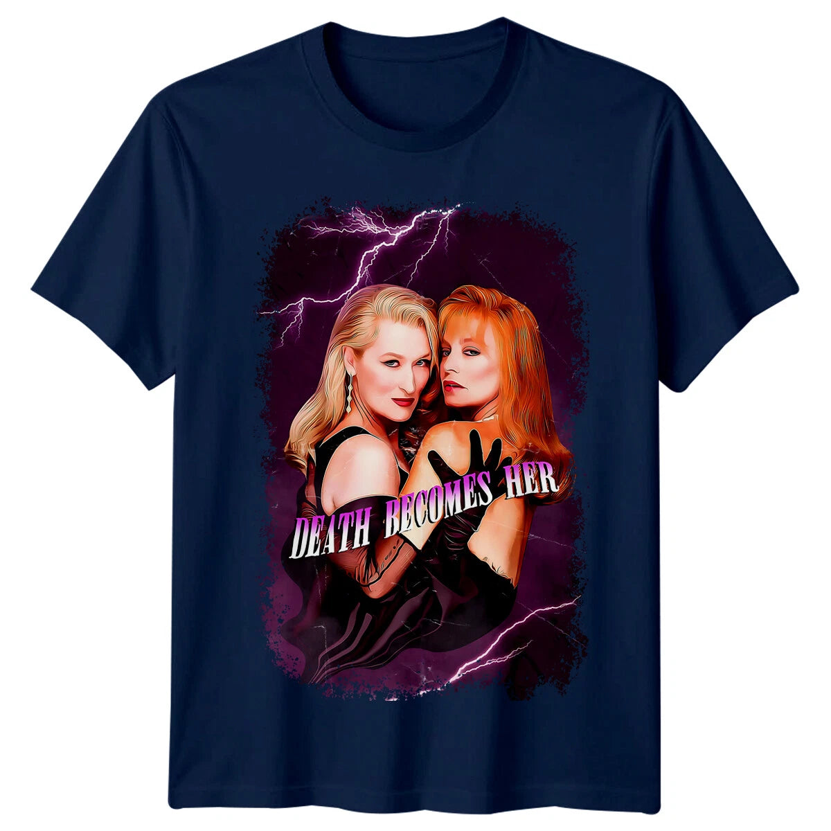 Death Becomes Her (1992) Movie Poster Inspired T-Shirt Retro 80s Tee