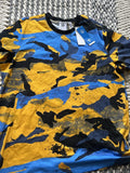 Adidas Classic Originals Camo AOP l Men's T-Shirt Sz S-XL $40 Blue Yellow
