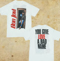 Double Sided 1986 BonJovi You Give Love A Bad Name Shirt Vintage 90s Bootleg Uni
