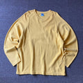 00s Old Nay thermal long sleee t-shirt yellow grunge y2k Heisei L