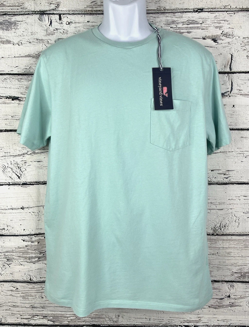 Vineyard Vines Men's Short Sleeve Pocket T-Shirt Mangrove Mint Size Large - NEW
