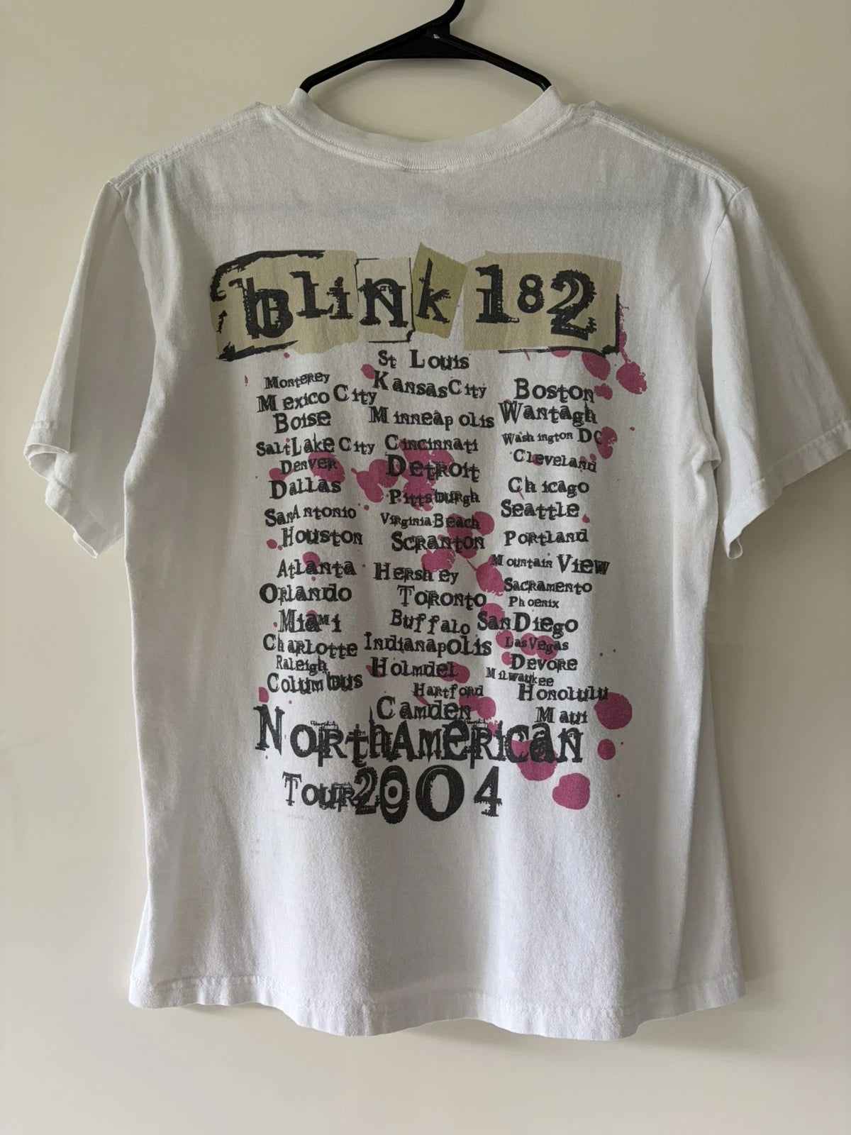 BLINK 182 UNTITLED WORLD TOUR SHIRT 2004 VINTAGE Mens Size Small S