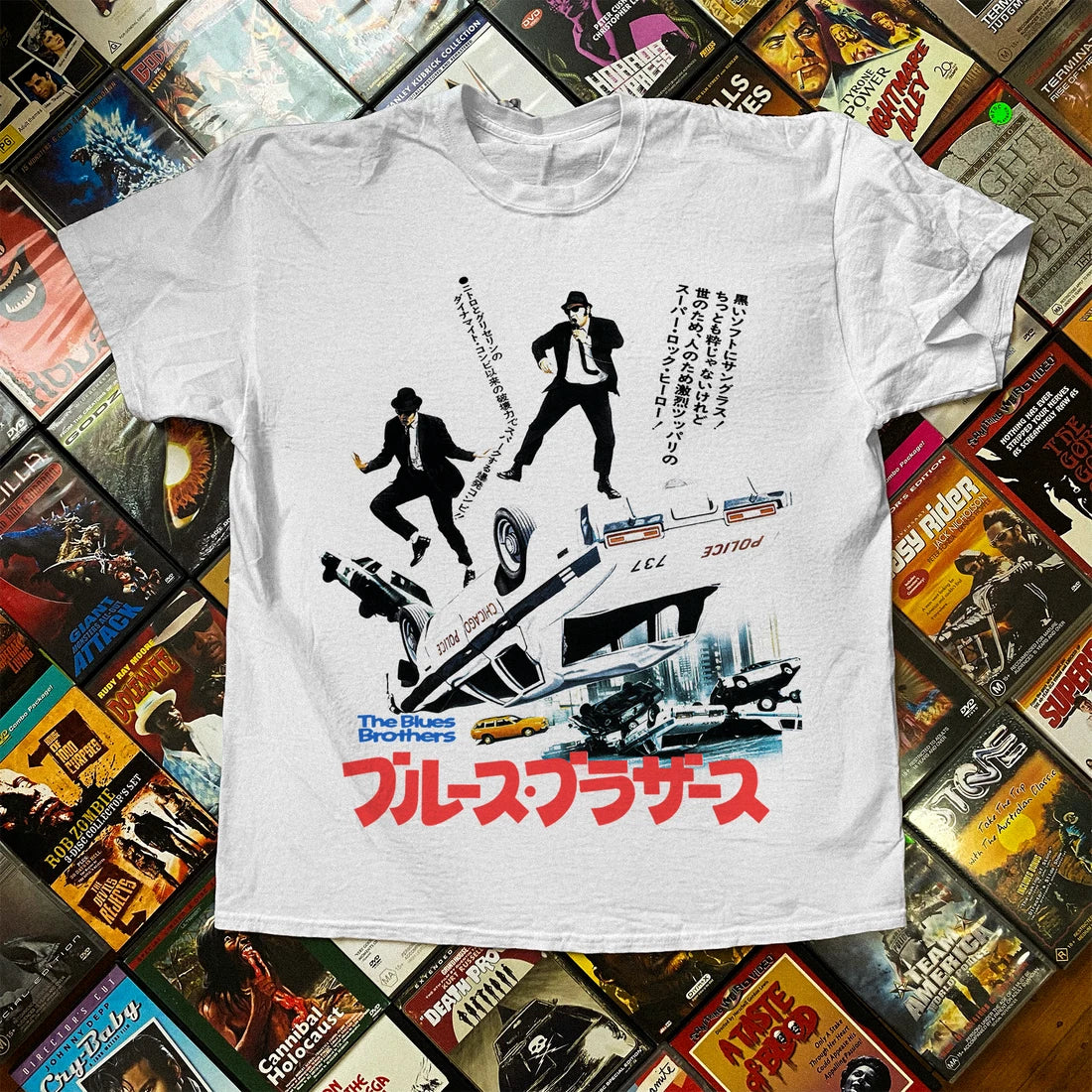 Vintage 1980 Blues Brothers Japanese Movie T Shirt S-5XL