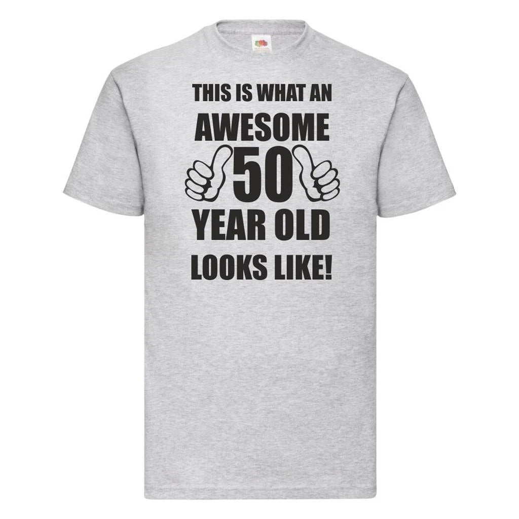 50th 50 Years Old Fiftieth Birthday Presents Mens Funny Awesome T-Shirt