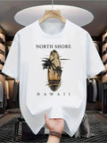 Men's Essential! Short-Sleeve T-Shirt with North Shore Hawaii Elements, Surfboar
