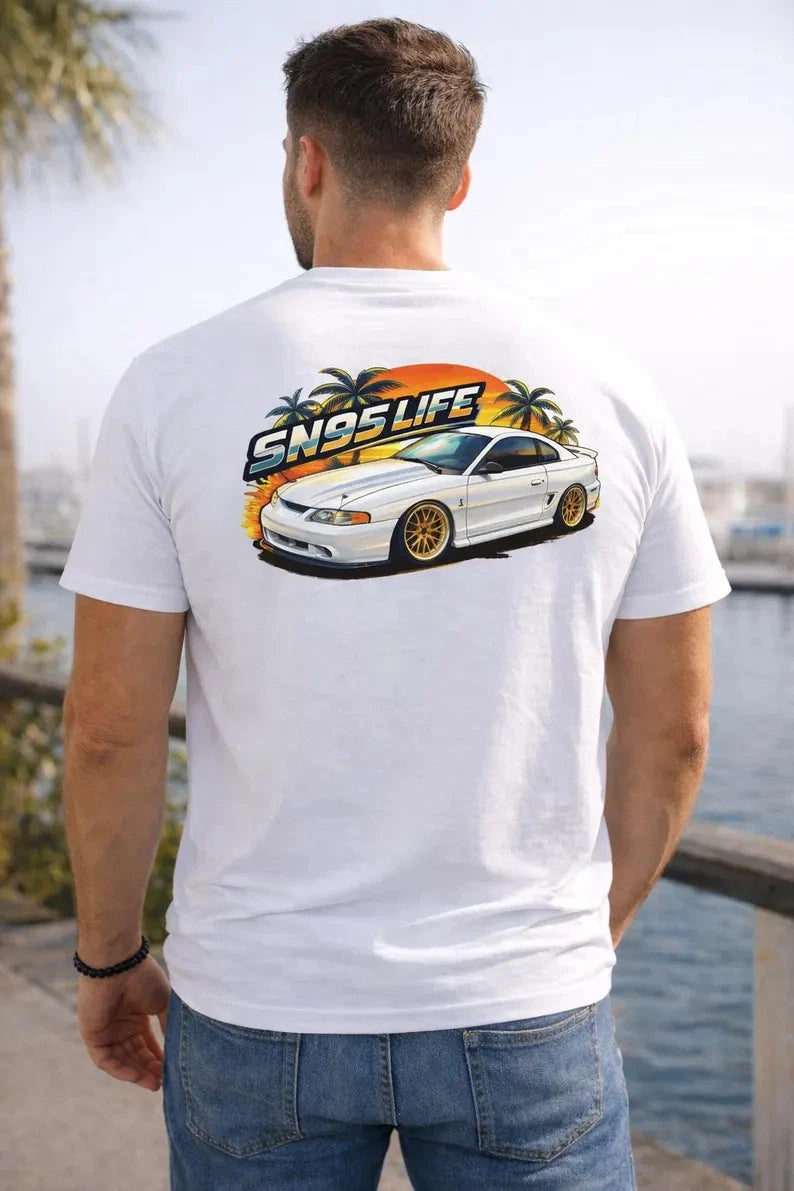 SN95 Life Shirt Car Guy Mustang Style Summer Graphic Tee
