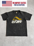 Vintage Y2K Adio Bam Margera Skull Skateboard Double-Sided Black T-Shirt