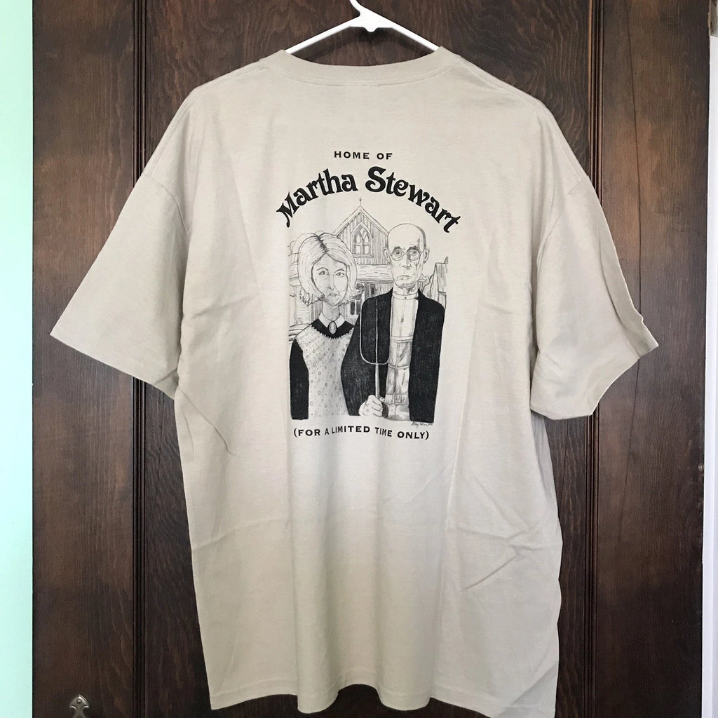 BRAND NEW Martha Stewart Novelty Crew Neck Short-Sleeve T-Shirt (Khaki) Size XL