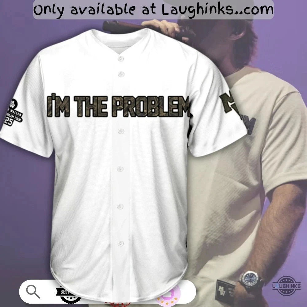Custom Morgan Wallen Im The Problem Tour Live In Place Baseball Jersey 2025