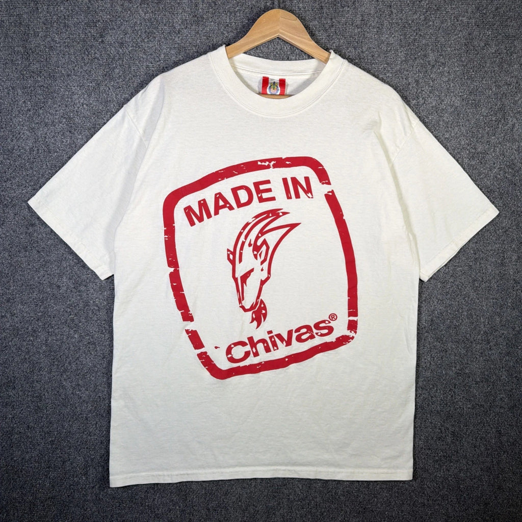 Vintage Chivas Shirt Mens Large White 90s Soccer Football Futbol League Rare