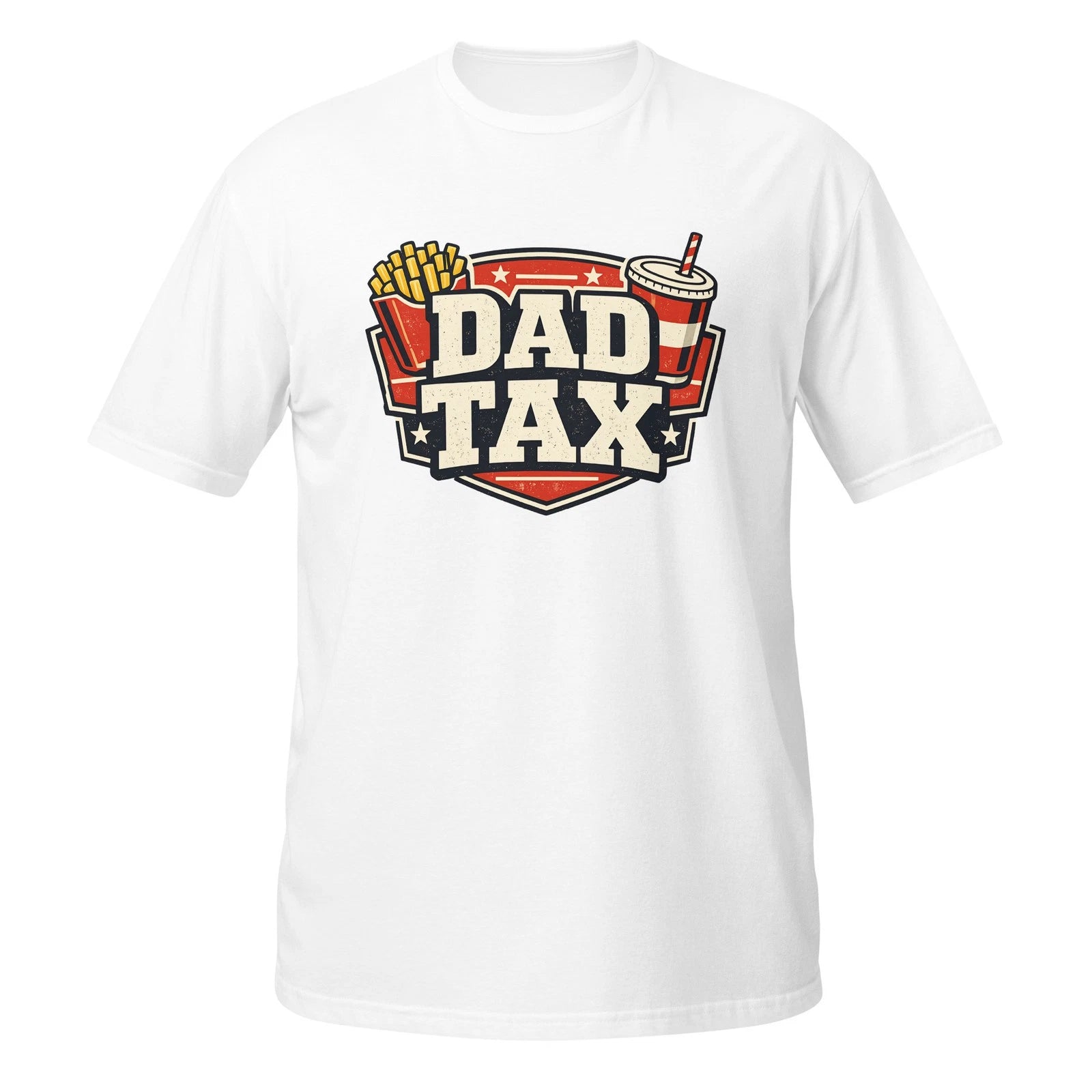 Dad Tax Shirt Funny Father Day Dad Joke Fries Soda Graphic Gift Tee Retro