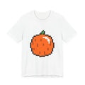 Unisex Jersey Short Sleeve Tee Cute 8-Bit Retro Pixel Art Orange Fruit Shirt