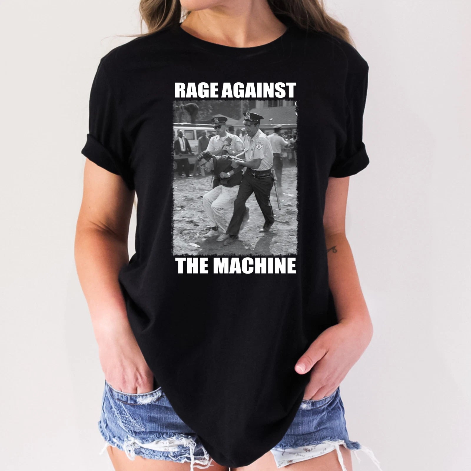 BERNIE SANDERS RAGE AGAINST THE MACHINE ADULT NOVELTY TSHIRT