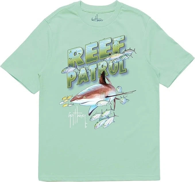 Guy Harvey Boys Short Sleeve T-Shirt Beach Glass Reef Patrol XL Extra Large New