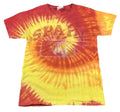 Y2K Spain Tie Dye Red Yellow Soccer Ball Graphic T Shirt Size S Hanes Soccer Tee