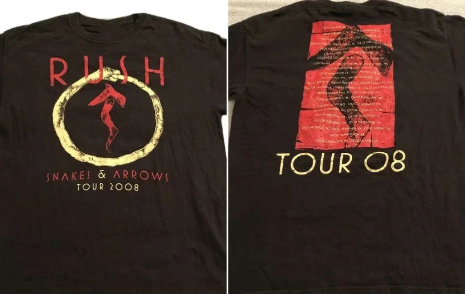 VTG RUSH SNAKES AND ARROWS TOUR T SHIRT