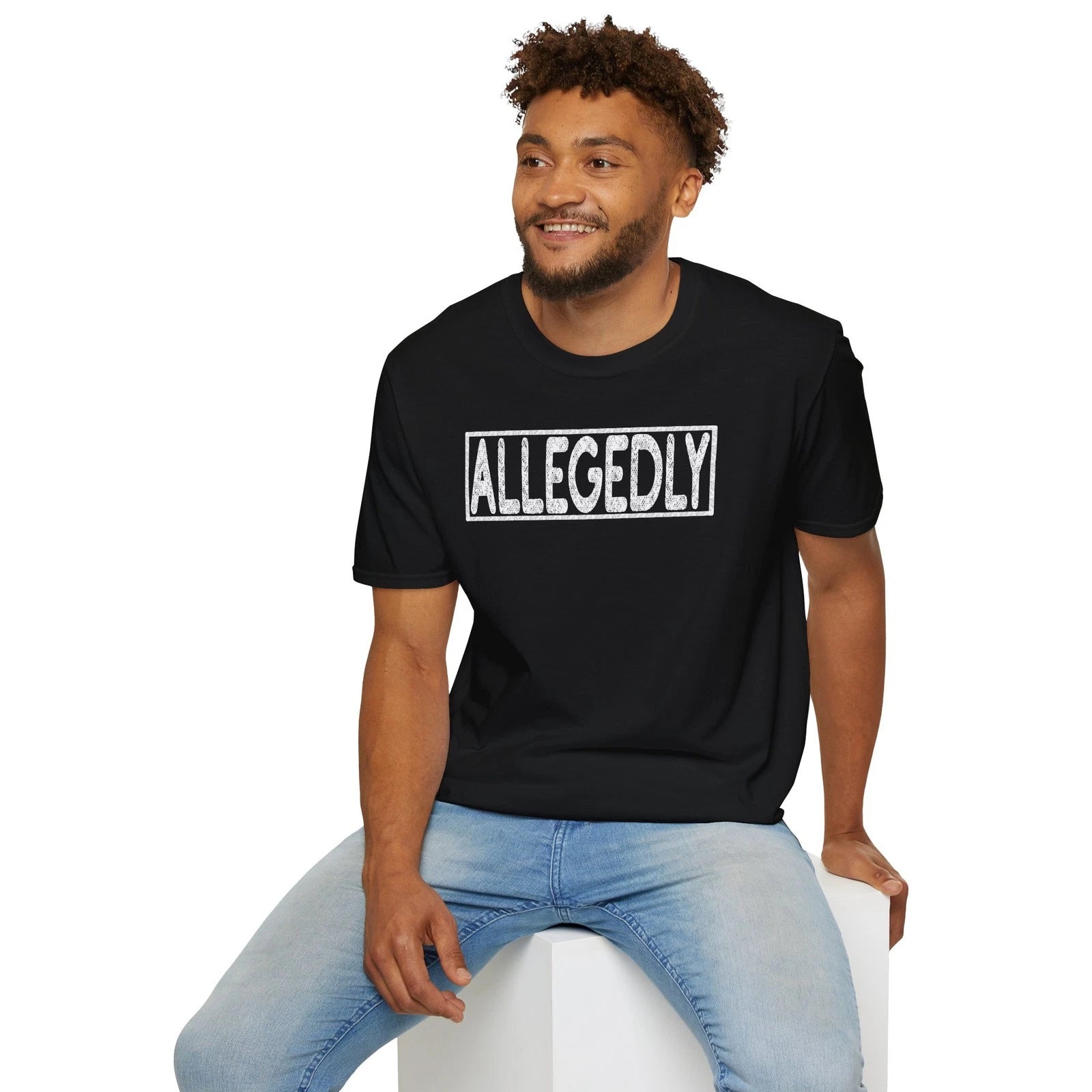 Allegedly T-Shirt Funny Sarcastic Lawyer Gifts Humor Law Students Unisex S-3XL