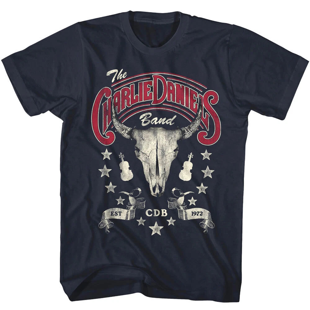 Charlie Daniels Band Skull Est 1972 Men's T Shirt