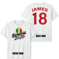 Senegal Personalized Unisex Football T Shirt Custom Name and Number Mens Womens