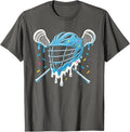 Lacrosse Ice Cream Drip Lax Boys Helmet Stick Youth Players T-Shirt