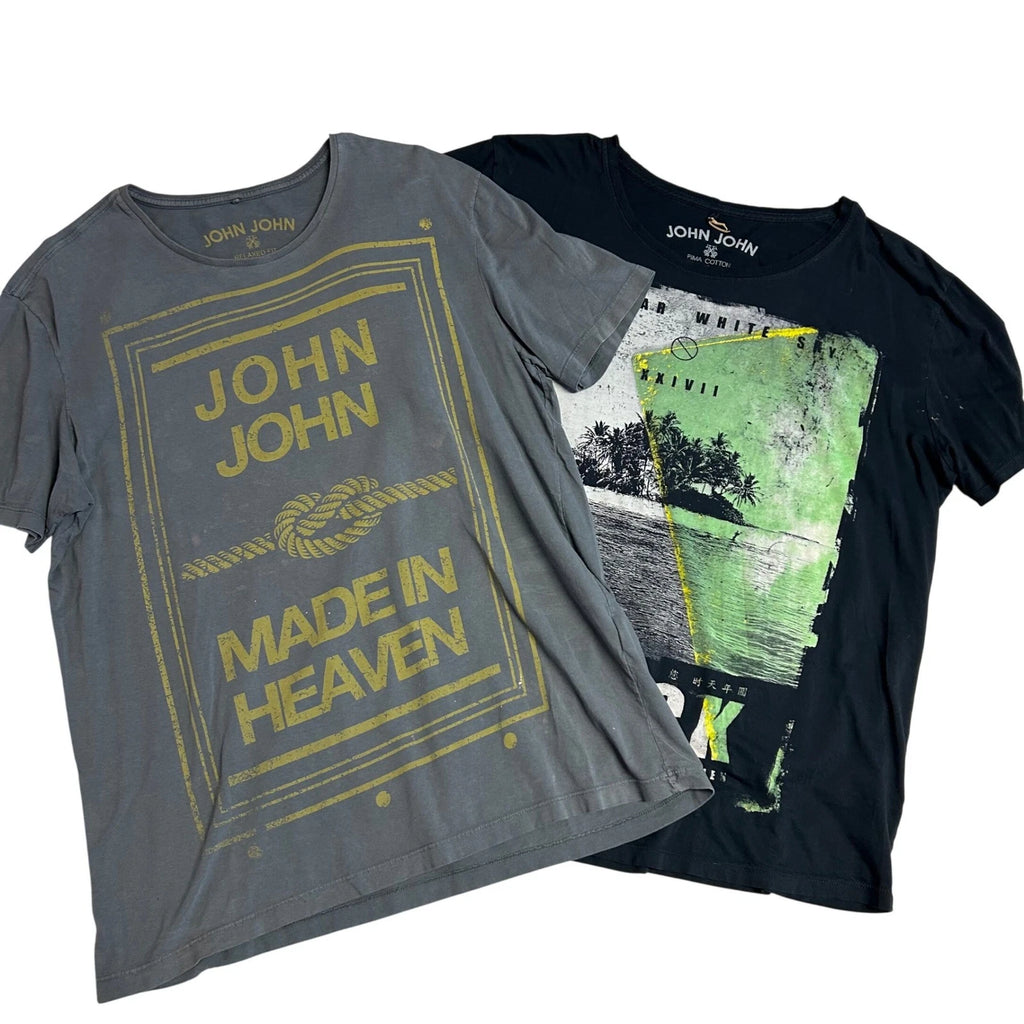 Grunge John John Made In Heaven Mens Graphic T-Shirt 2pc Bundle Large
