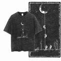 Astronaut Graphic Acid Wash T-Shirt Cotton Streetwear Tee