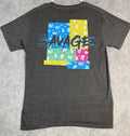 Savage Graphic T Shirt Mens Medium Gray Paisley Logo Streetwear Short Sleeve Tee