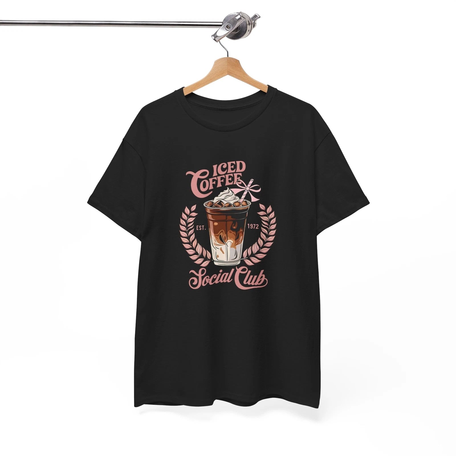 Iced Coffee Social Club T-Shirt - Classic & Cringy Funny Tee for Dad Joke