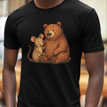 Mens Mouse and Bear Friends Print Cotton T-Shirt Size S to 5XL
