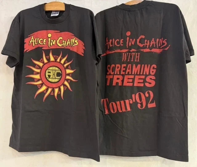 Vintage ALICE IN CHAINS SCREAMING TREES 1992 Tour Concert T-Shirt