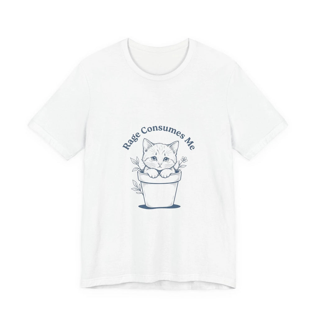 Rage Consumes Me Kitten Tee | Vintage Minimalist Cat Illustration