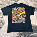 Gildan T Shirt Mens XL Black Ultra Cotton Y2k Nascar Graphic Repairable Cut
